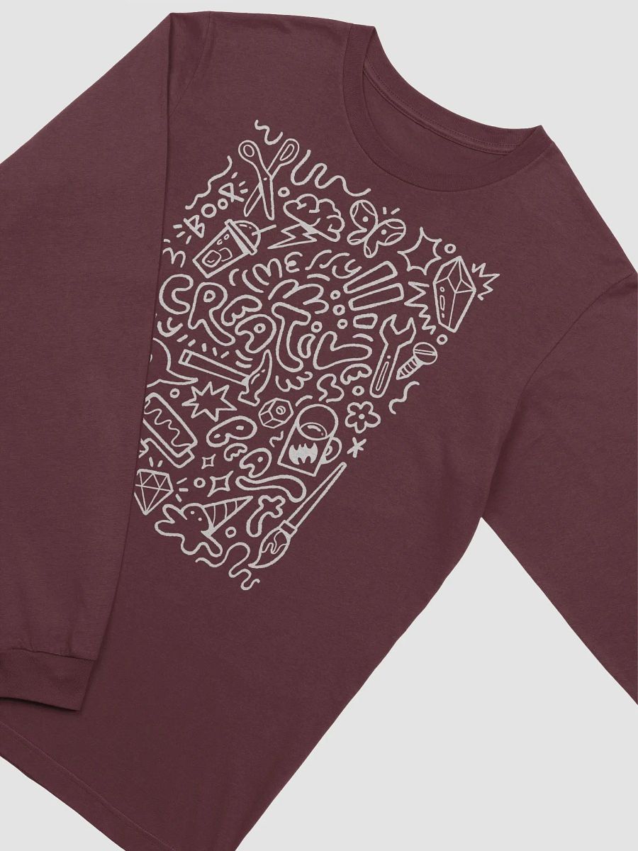 CREATIVE CHAOS LONG SLEEVE - White txt product image (5)