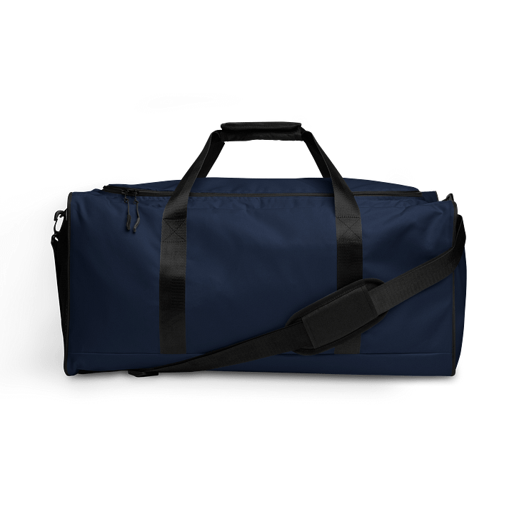 Navy Blue Solid Color Duffel Bag product image (1)