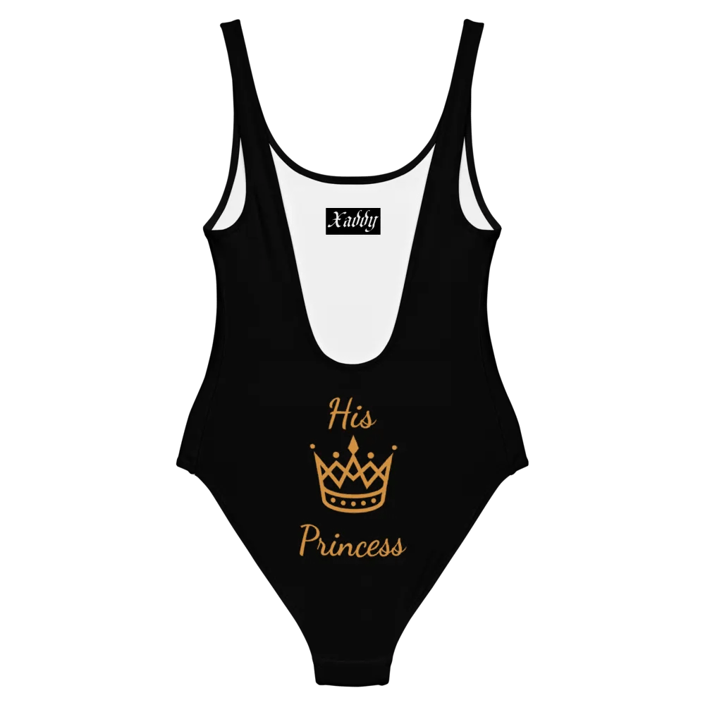 Black and White Logo One Piece Swimsuit for His Princess product image (6)