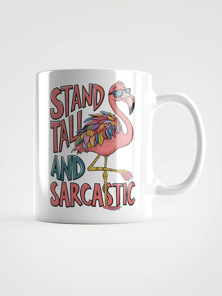 Sarcastic Flamingo White Glossy Mug product image (1)
