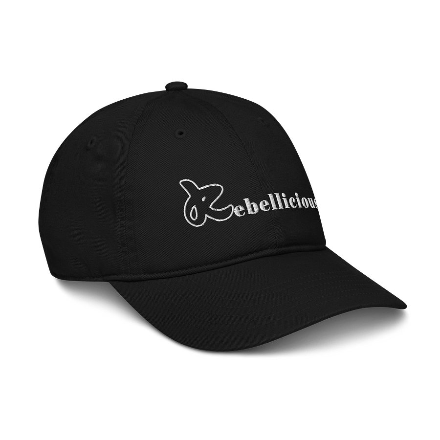 Rebellicious Organic Dad Hat White Text product image (7)