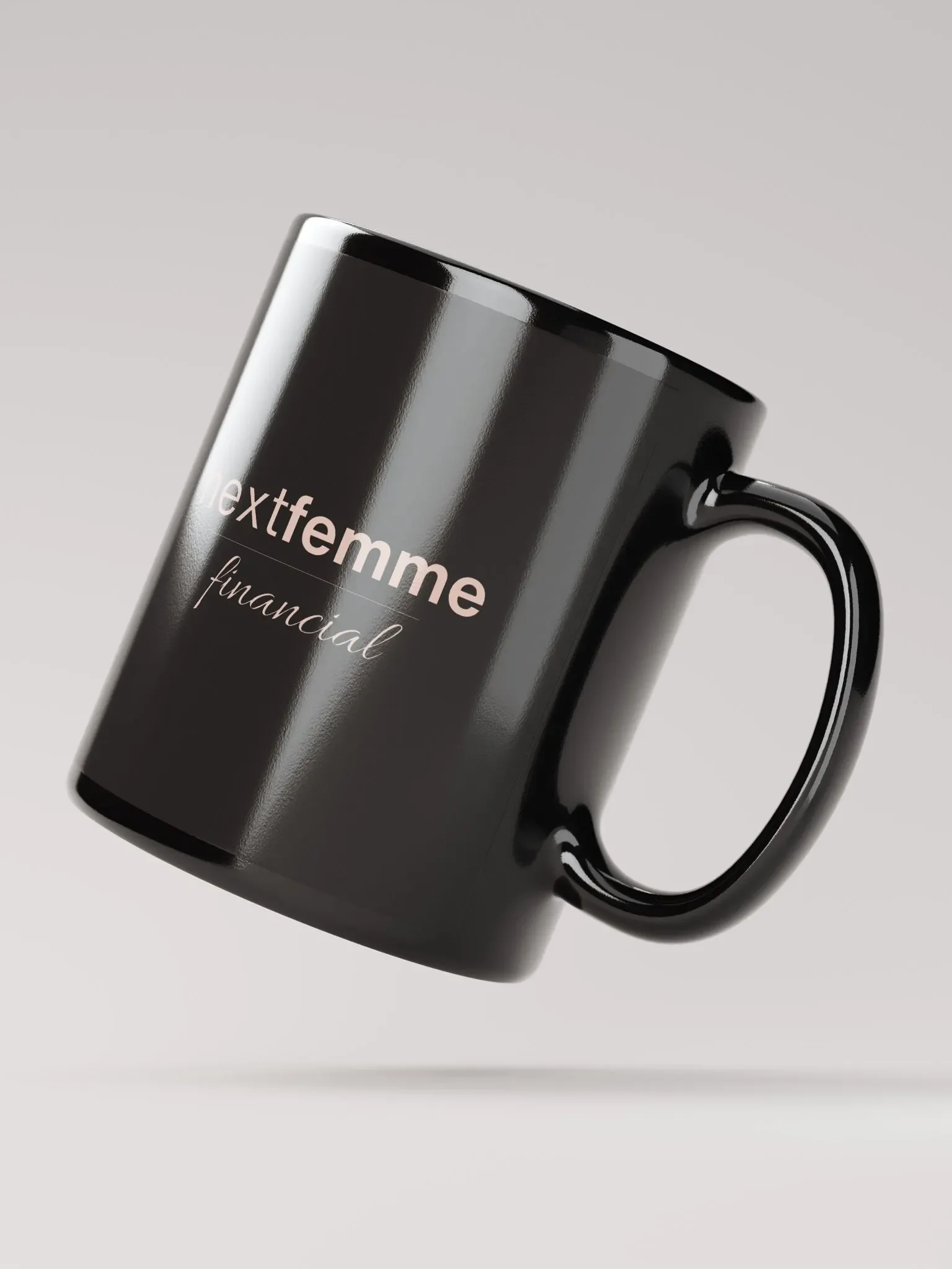 Midnight Elegance Mug with Pink Logotype product image (2)