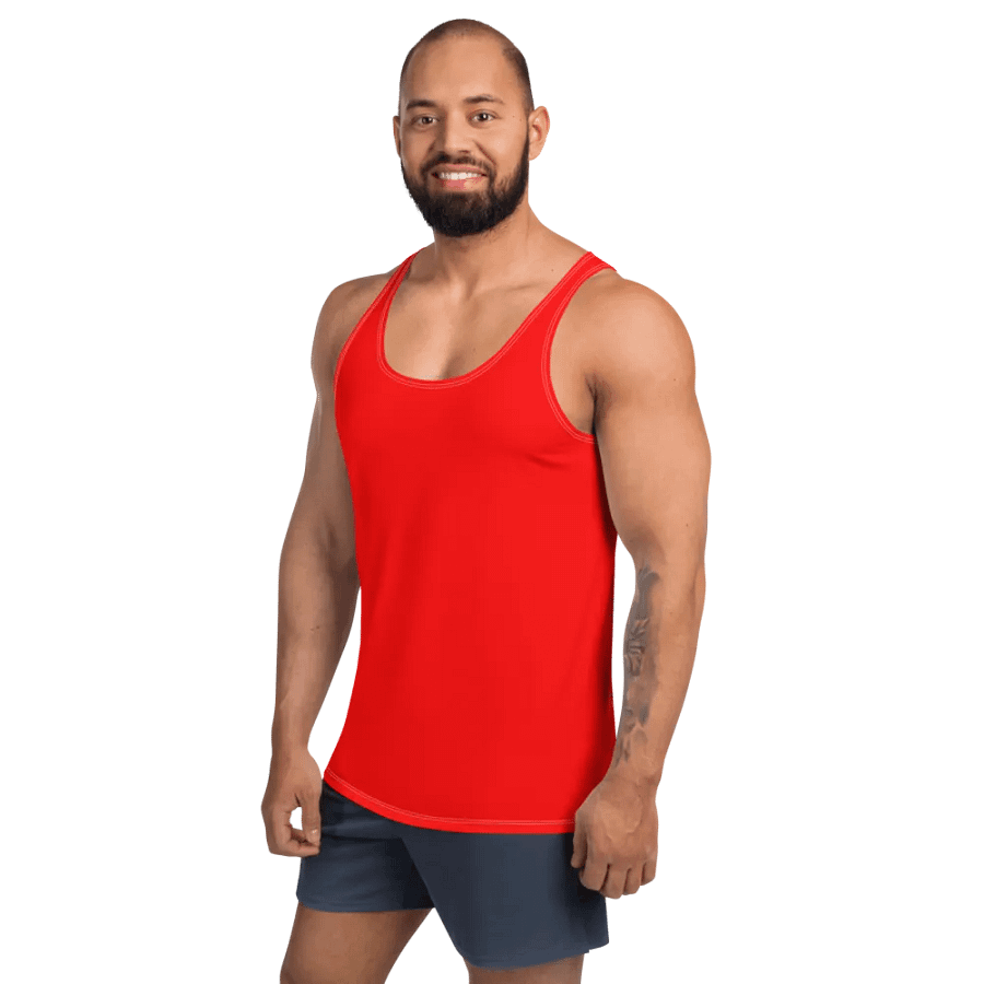 Plain Color Red Tank Top product image (3)