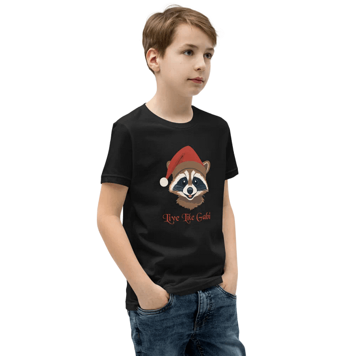 Santa Raccoon Youth T-Shirt product image (5)