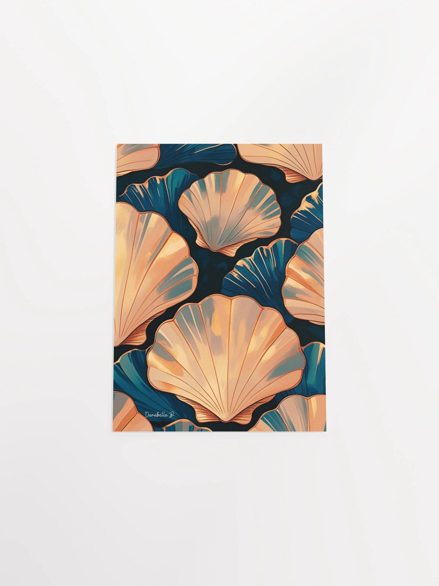 Poster artistique - Coquilles Saint-Jacques - 4 - Cadeau Déco Energie Vibratoire product image (7)