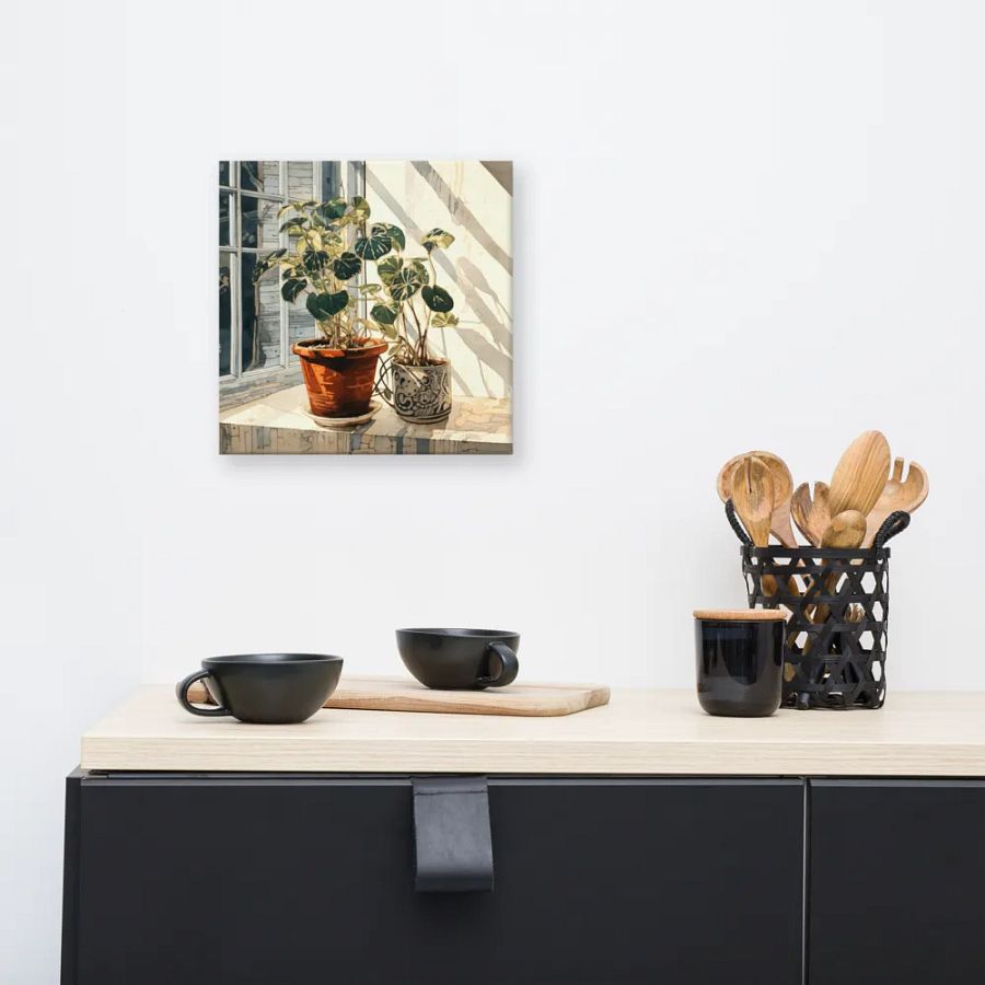 Art2401-10 Potted Plants Still Life - Canvas Print - sm product image (5)