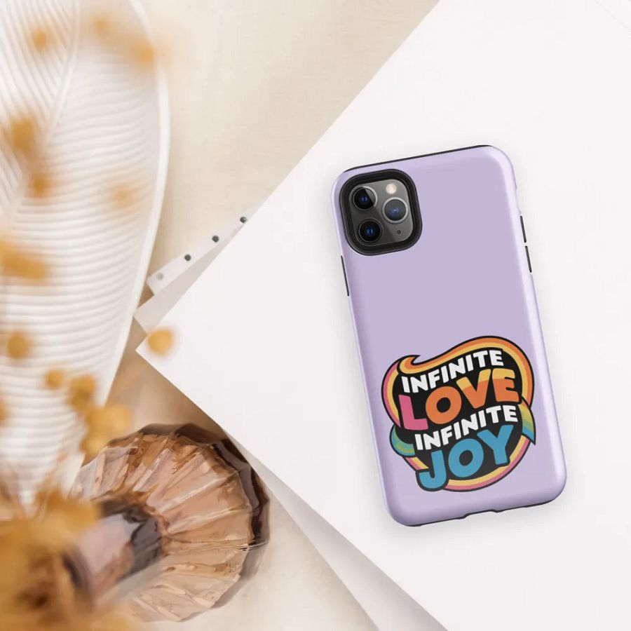 Infinite Love Infinite Joy Tough Case for Iphone (Purple) product image (5)