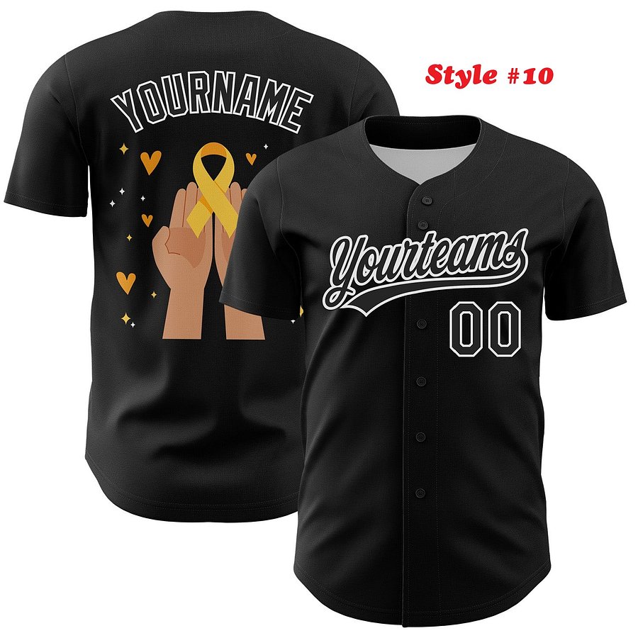 Authentic Baseball Jersey, Custom Baseball Jersey, Personalized Sport Jersey, Colorful, Flowers, Number, Logo, Love, Ribbon Gift product image (185)