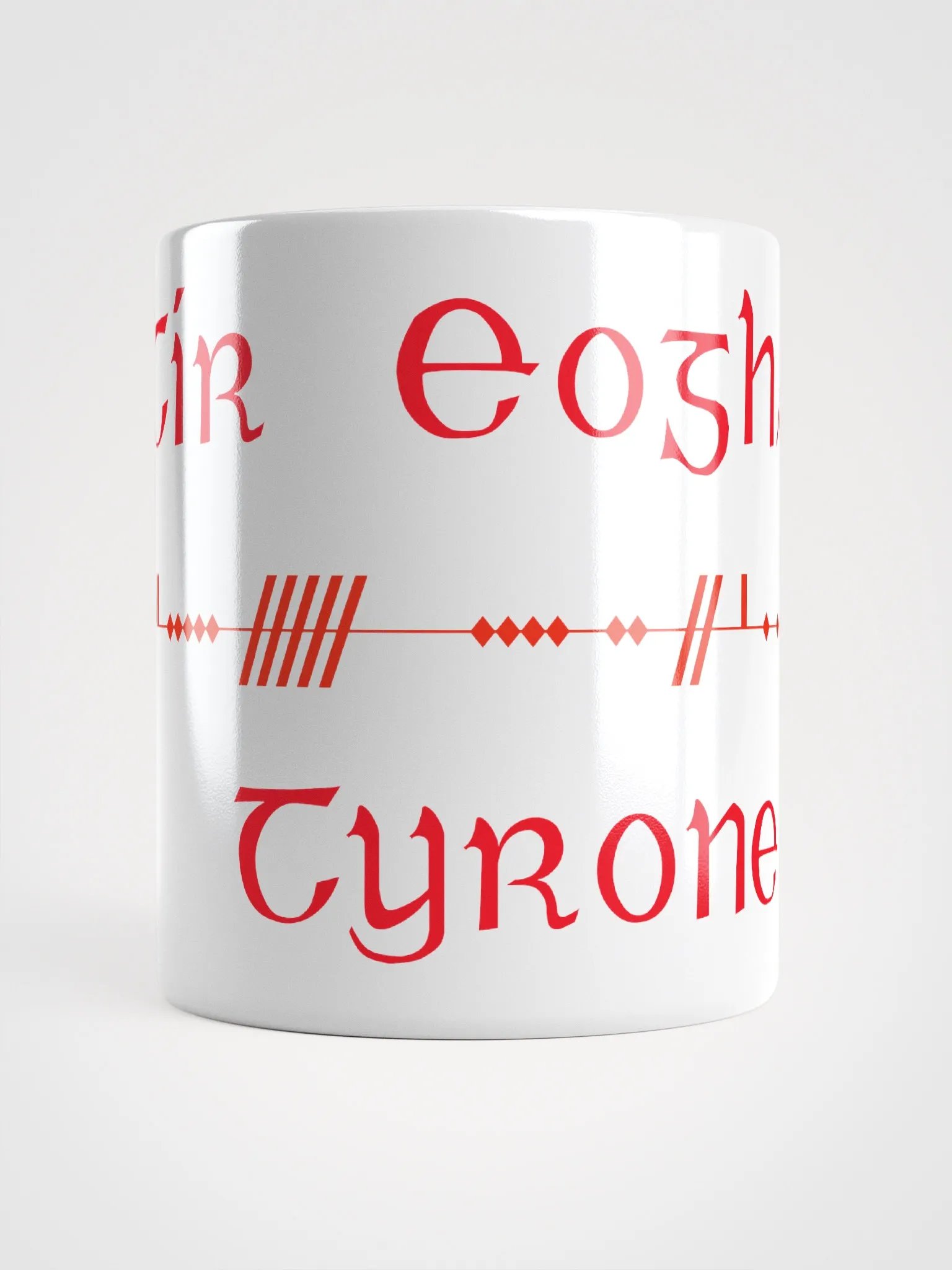 Tyrone/Tír Eoghain, Scholastic style ogham Mug product image (5)
