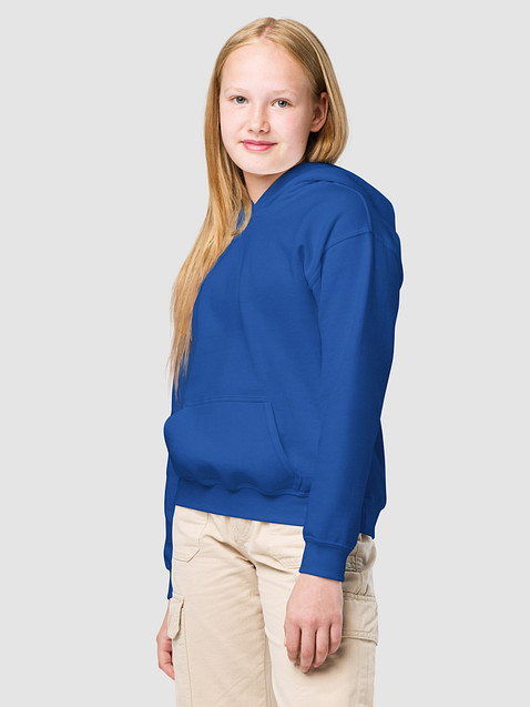 Photo showing Gildan Youth Heavy Blend Hoodie