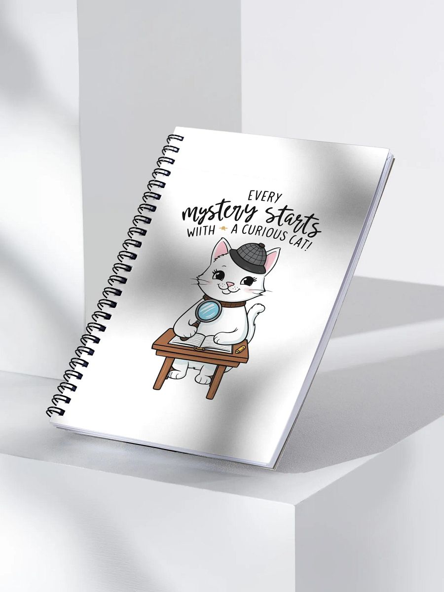 Curious Cat Detective Spiral Notebook product image (3)