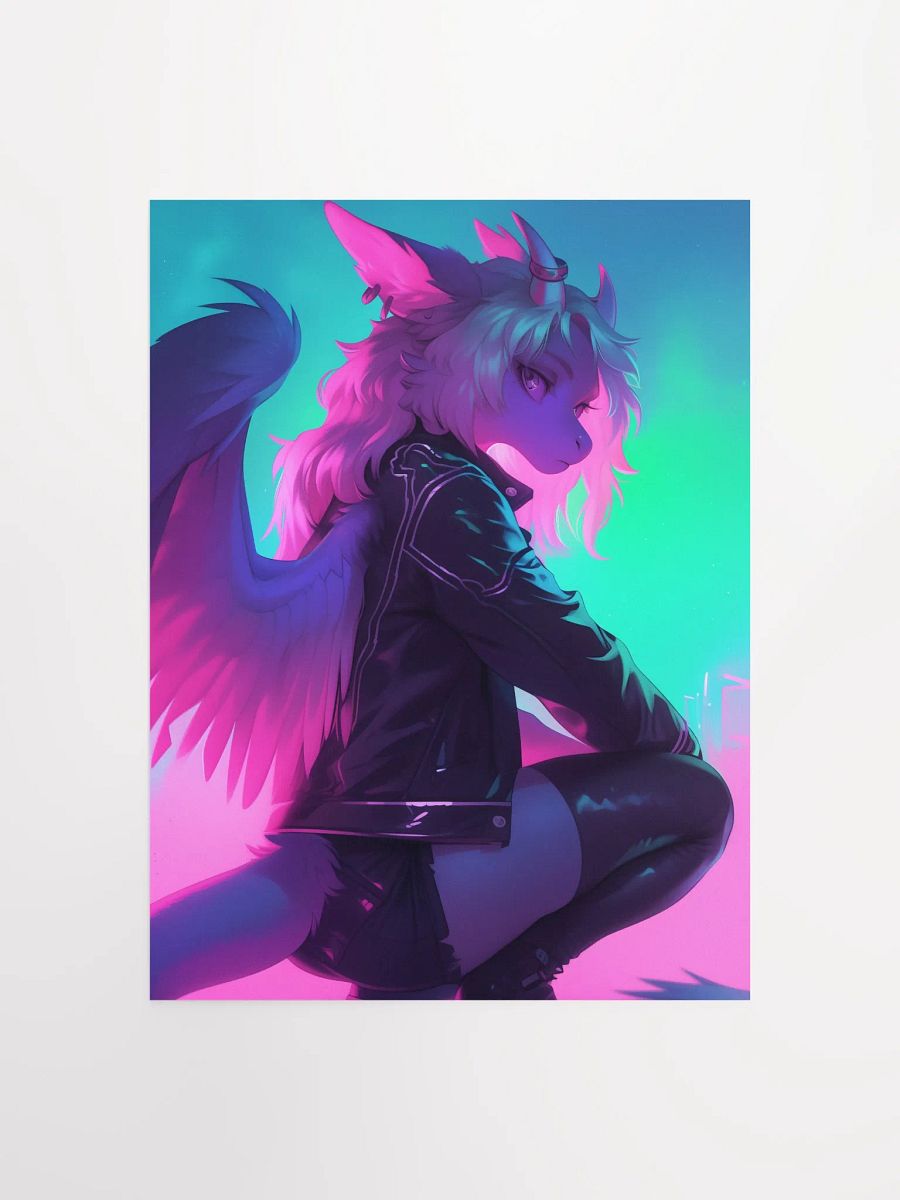 Neon Dragon Wings Poster product image (1)