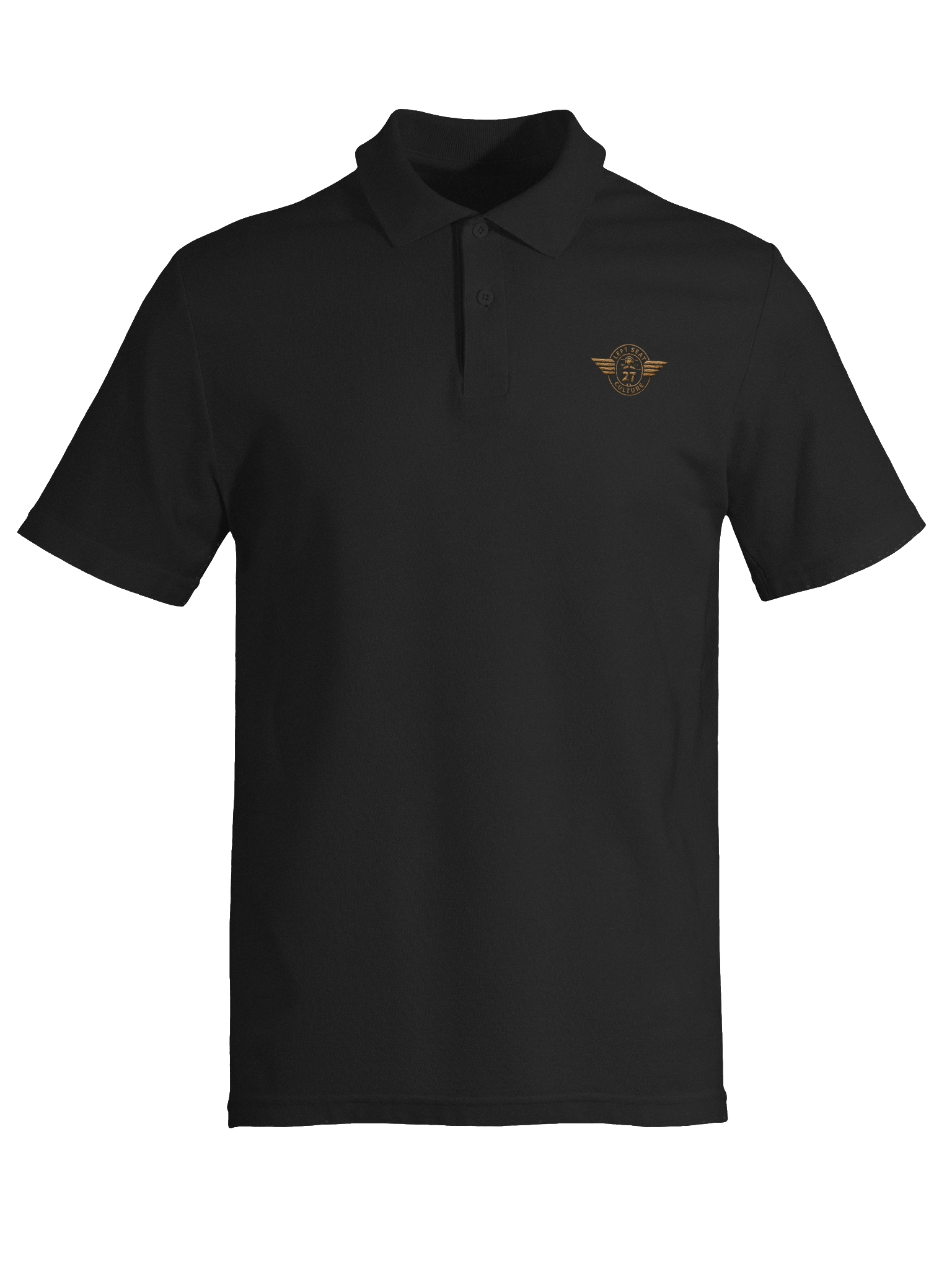 Left Seat Culture Polo Shirt - Black / Gold product image (5)