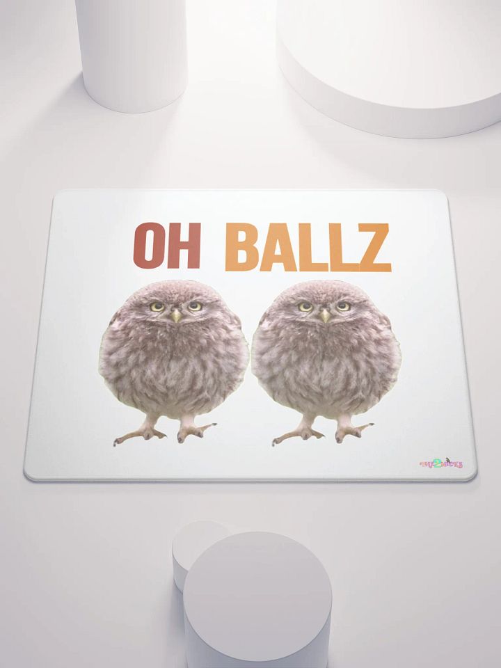 Oh Ballz Gaming Mouse Pad (White) product image (2)
