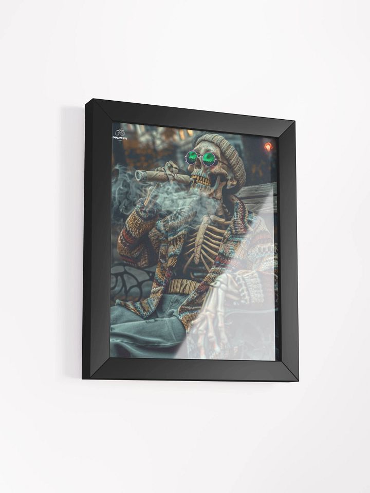 “Dead Chillin’” Framed Skeleton Poster – Cozy Stoner Art for Homes, Mancaves, Dispensaries & Lounges product image (9)
