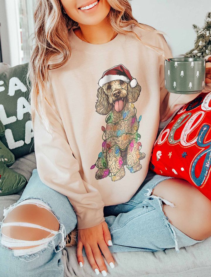 Funny Poodle(Beige) Christmas Sweatshirt product image (16)