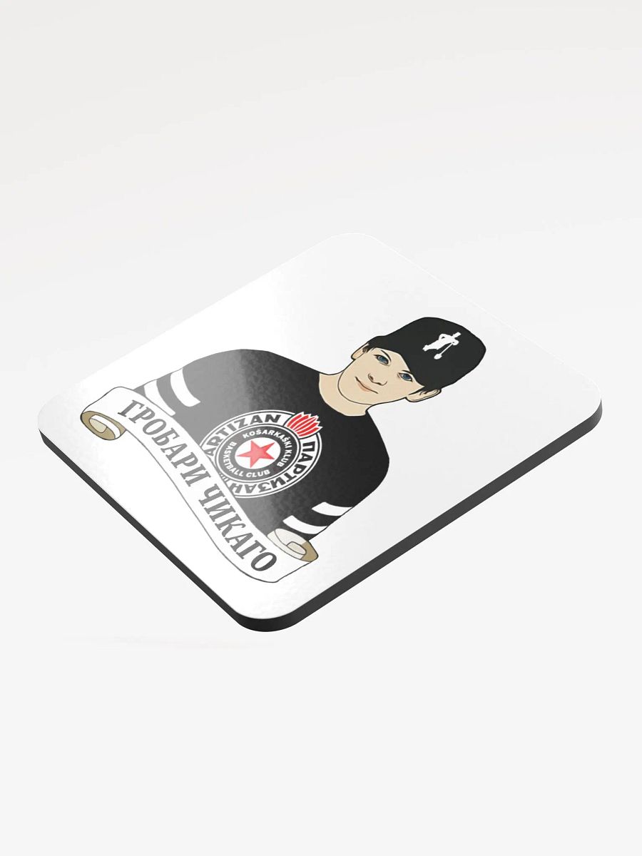 Grobari Čikago KK Partizan Glossed Cork Coaster product image (3)