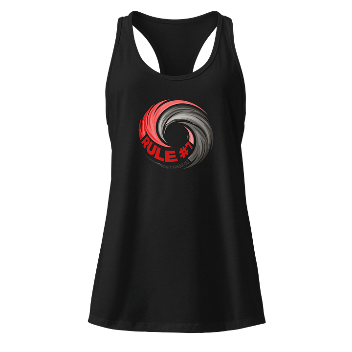 Rule #7 Racerback Tank Pewter and Red product image (1)