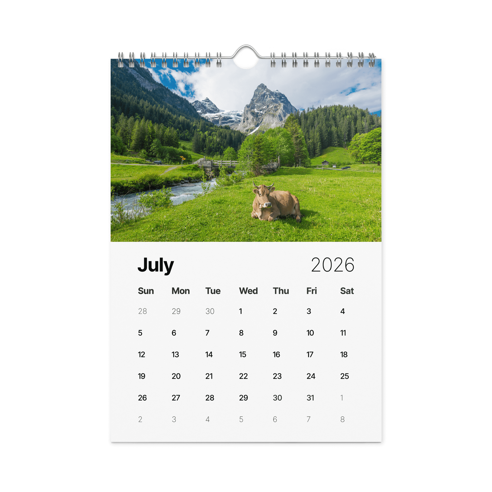Swiss Cow Calendar 2026 product image (8)