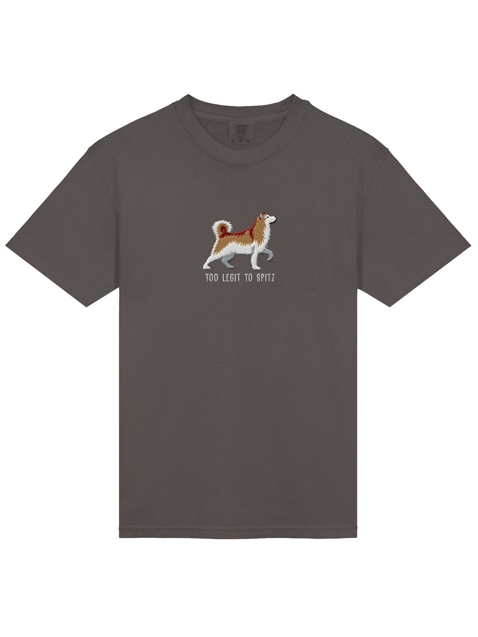 Too Legit to Spitz T-Shirt(Embroidered) of an Alaskan Malamute(Brown) product image (14)