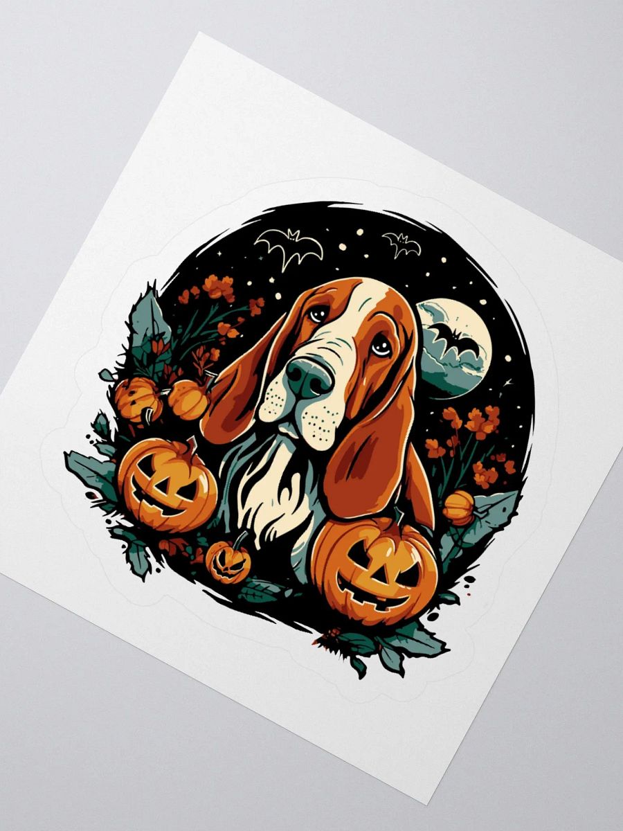 Basset Hound Dog Halloween Funny Sticker product image (2)
