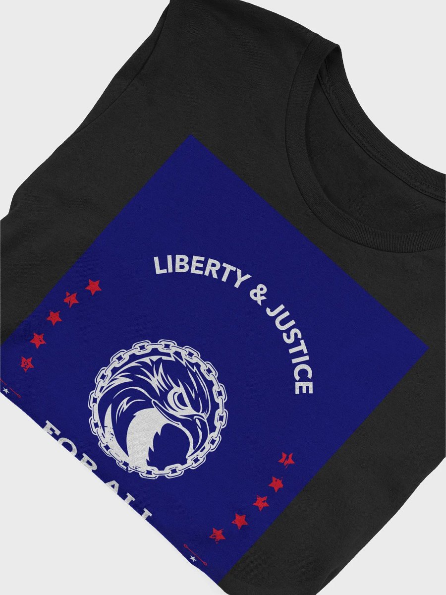 Liberty & Justice For All Proud American Biker TShirt product image (4)