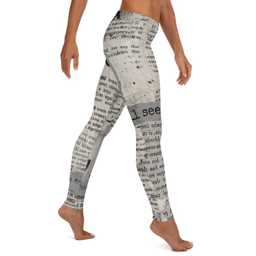 Leggings – Newspaper Style Print for Trendy & Unique Fashion product image (11)