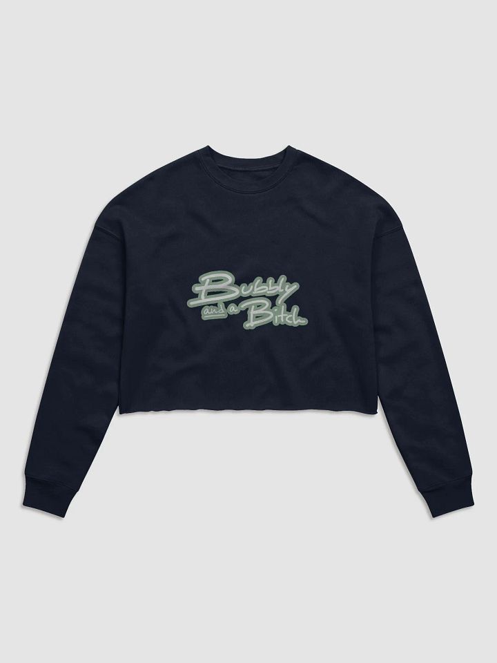 Bubbly and a B*tch (lined design, #96B697) Women's Fleece Crop Sweatshirt product image (26)