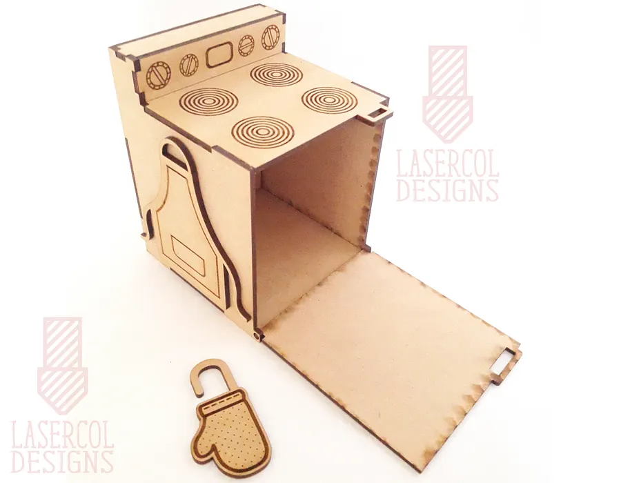 Oven Shaped Box - Laser Cut Files product image (3)