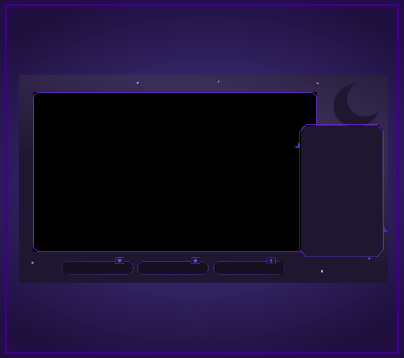 GOTHIC VTUBER STREAM OVERLAY ANIMATED - VTUBER PACK ANIMATED - GOTHIC CELESTIAL STREAM OVERLAY ANIMATED product image (4)