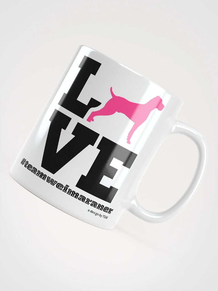 L.O.V.E. Weims (Pink) - White Glossy Mug product image (3)