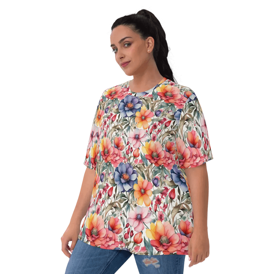 Floral Pattern All Over Print T-shirt product image (3)