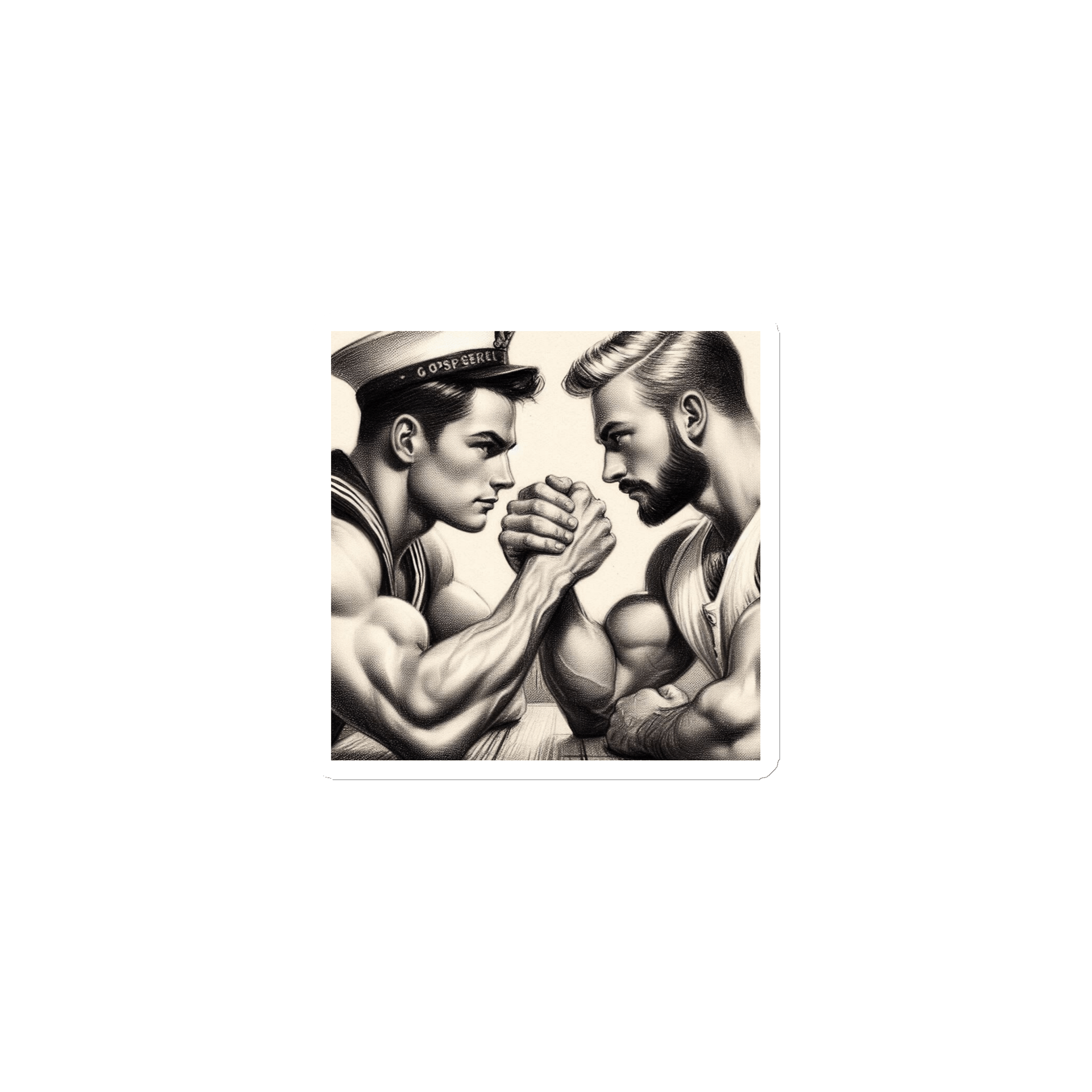 Up Close and Personal: Sailors – Tom of Finland Tribute Gay Pride Graphic Design Magnet product image (1)
