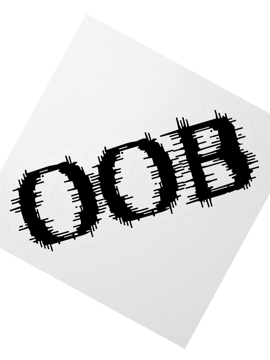 Out of bounds • Black Austerity Edition Sticker product image (2)