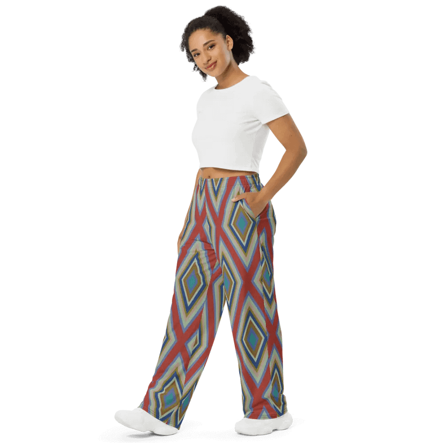 Colorful Diamonds Variation 4 Wideleg Pants product image (4)