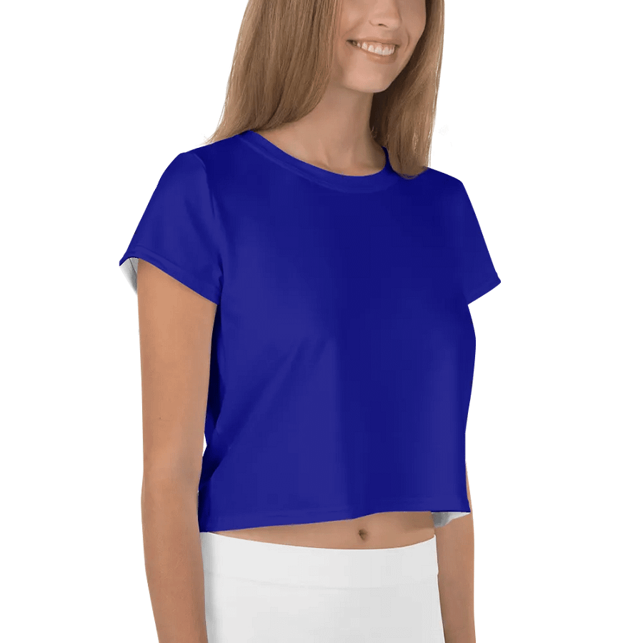Women's Navy Blue Crop T-Shirt product image (4)
