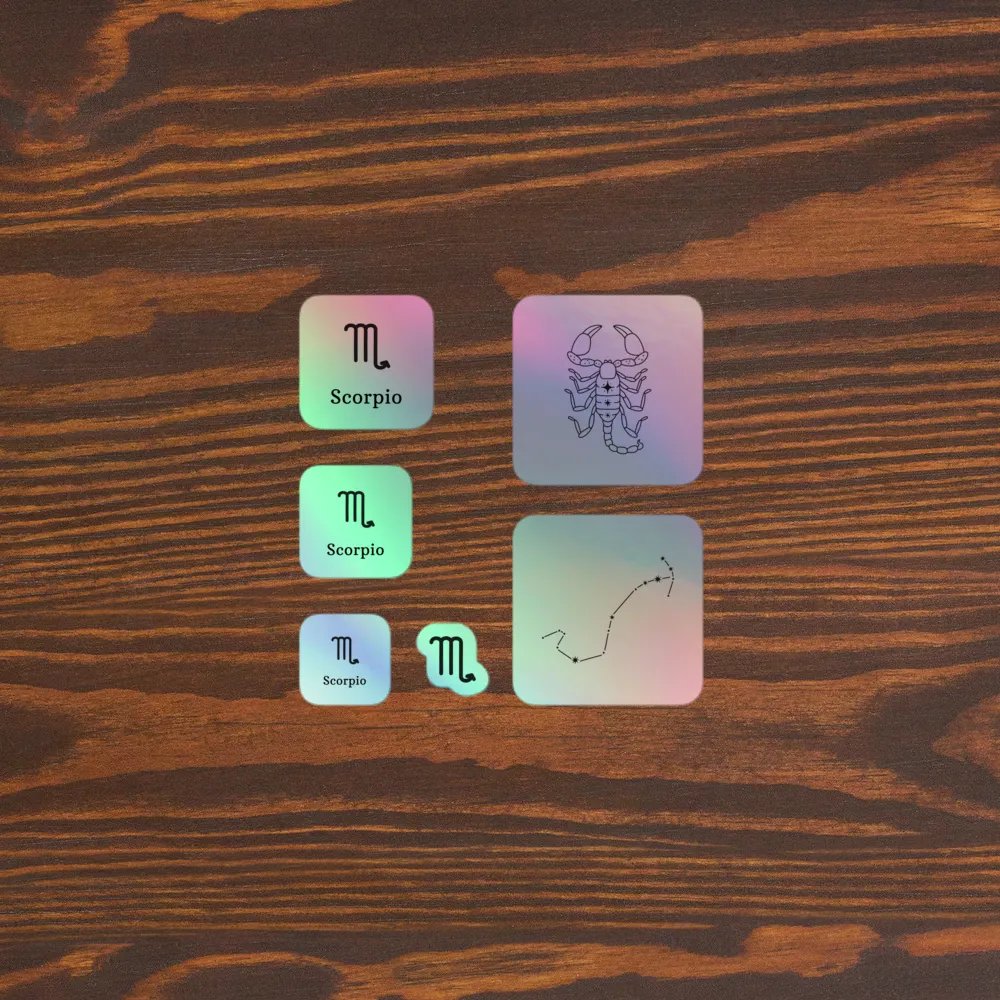 Zodiac Scorpio - Holographic Sticker Set product image (4)