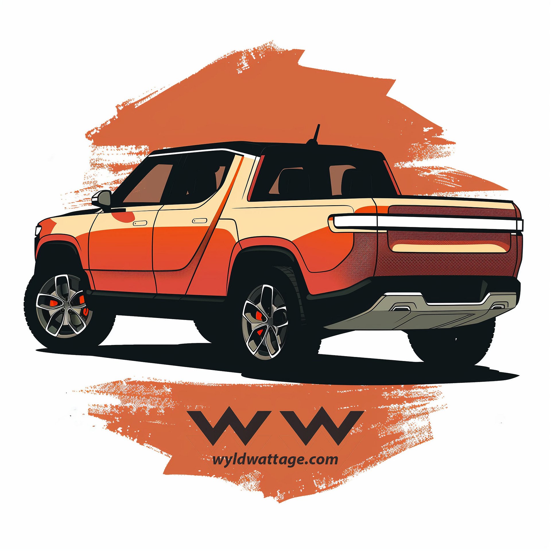 Wyld Wattage Sticker (Painted, 3x3) product image (1)