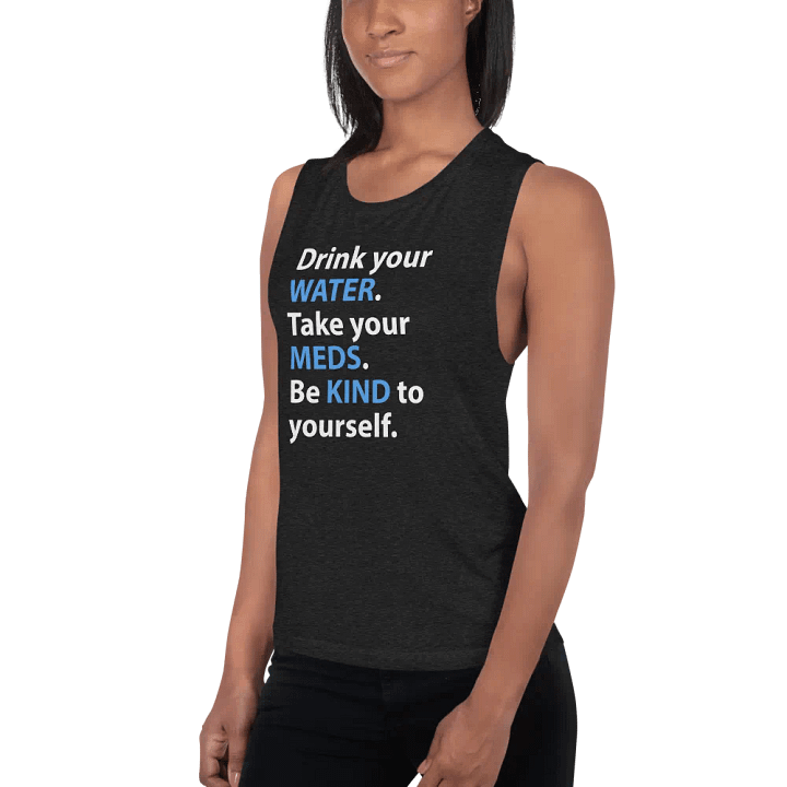 Water, Meds & Kindness Tank (Blue) product image (2)
