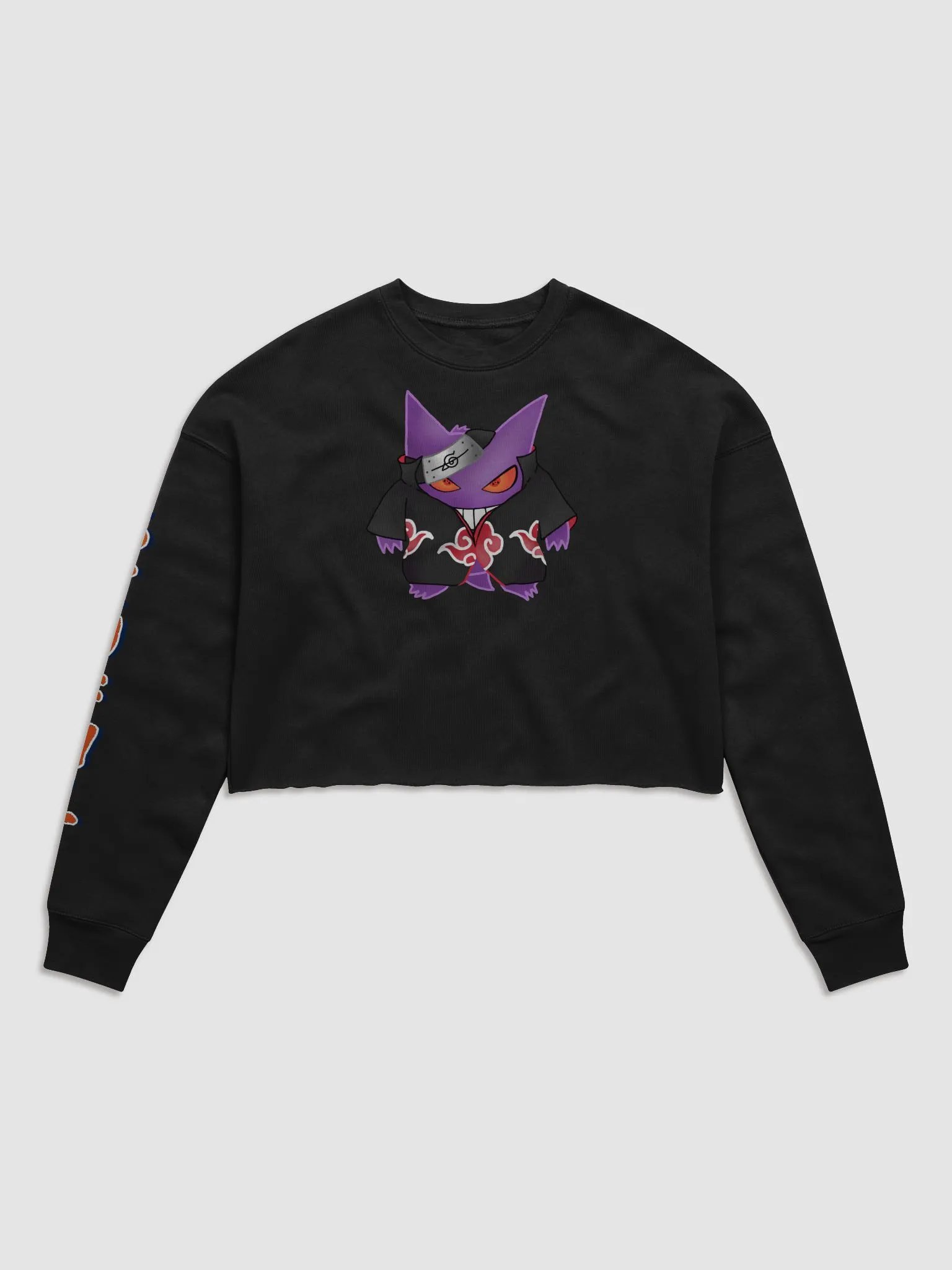 Gengar X Itachi Bella+Canvas Woman's Fleece Crop sweatshirt product image (1)