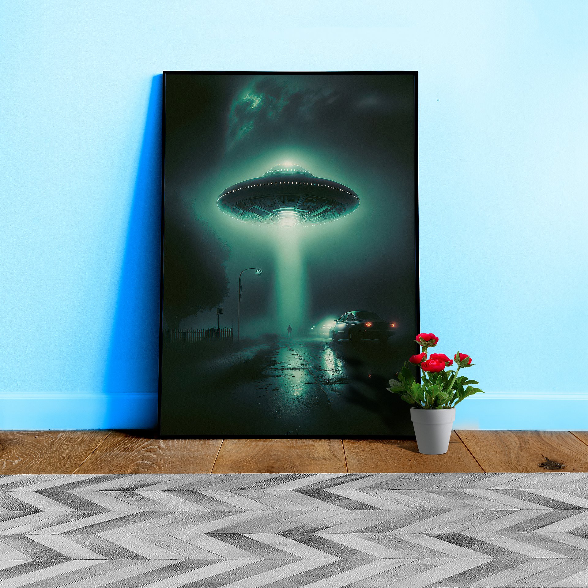 The Truth is Out There / The X-Files photo of UFO — sci-fi poster, movie art, I want to believe poster, space print, aliens wall decor product image (1)