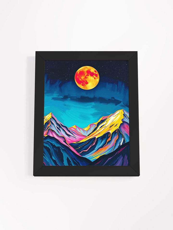 Surreal Moonlight Mountains Framed Poster product image (1)