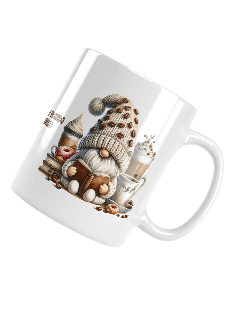 Gnome Books Coffee Donuts Ceramic Mug product image (4)