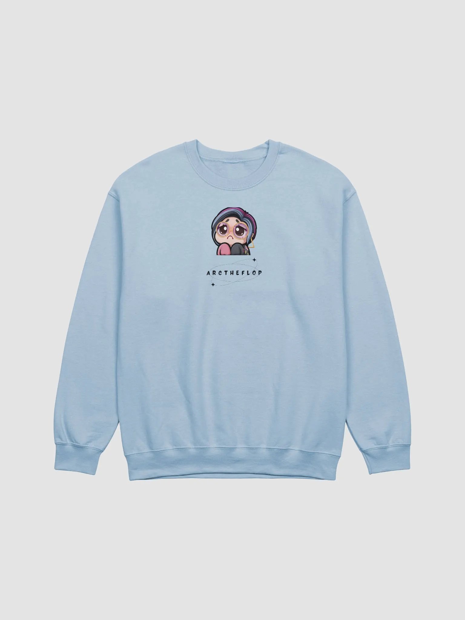 arc yui beg light blue crewneck product image (1)