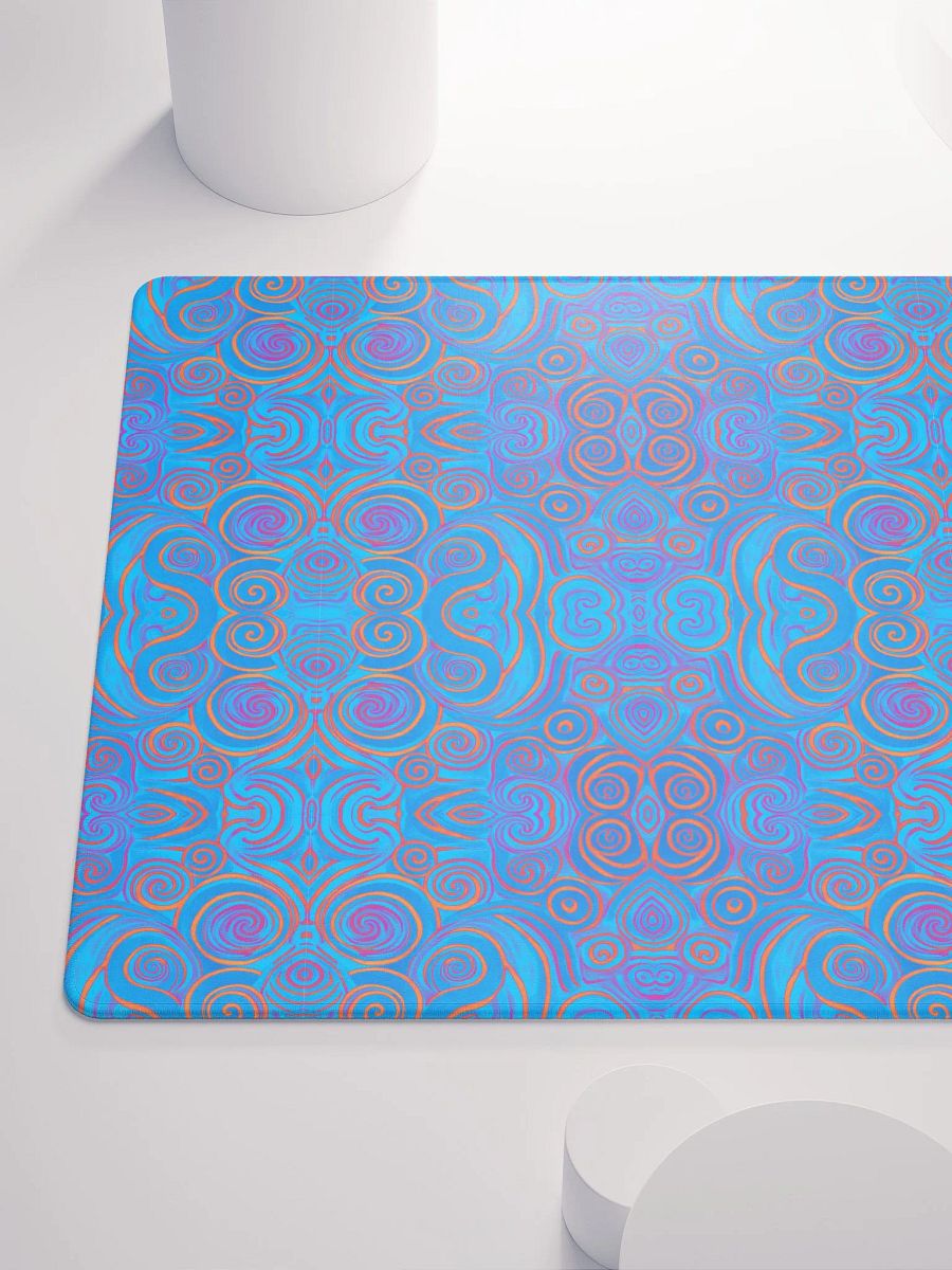 Funky Blue Dreams Liquid Tie-Dye Gaming Mouse Pad product image (7)