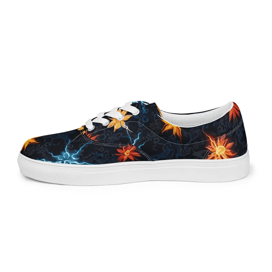 Electric Bloom Lace-Up canvas Shoes product image (6)