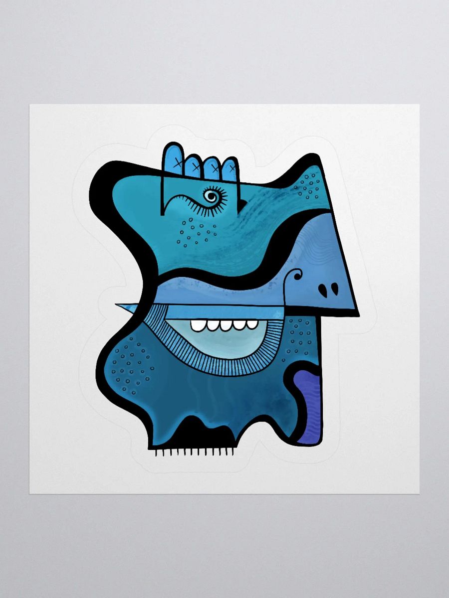 Blue Face Sticker product image (1)