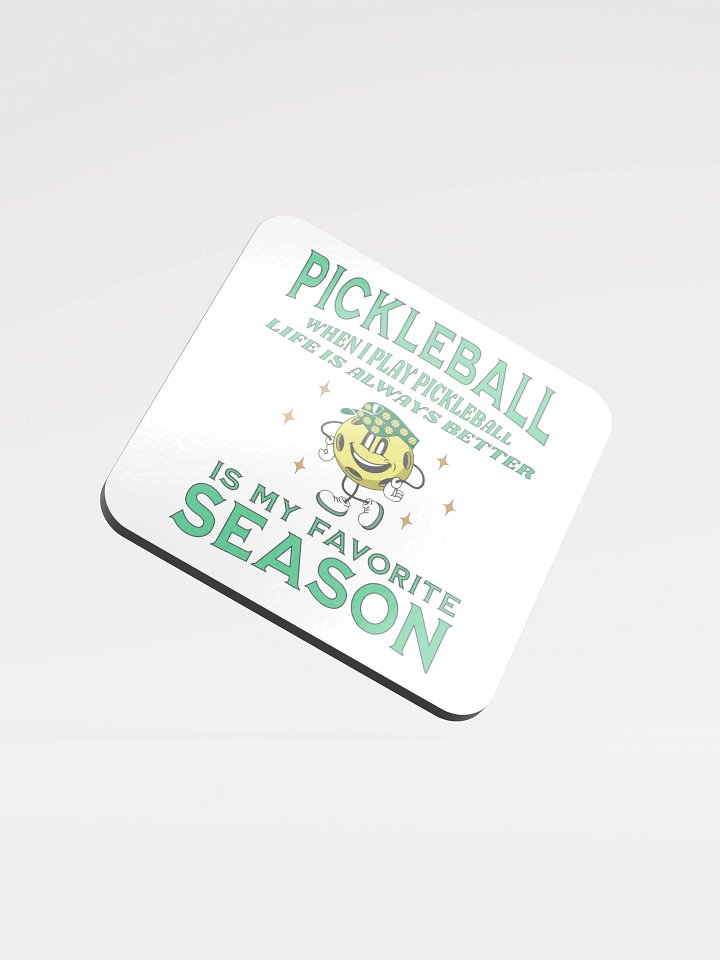 Pickleball Is My Favorite Season Star Cork Coaster product image (2)