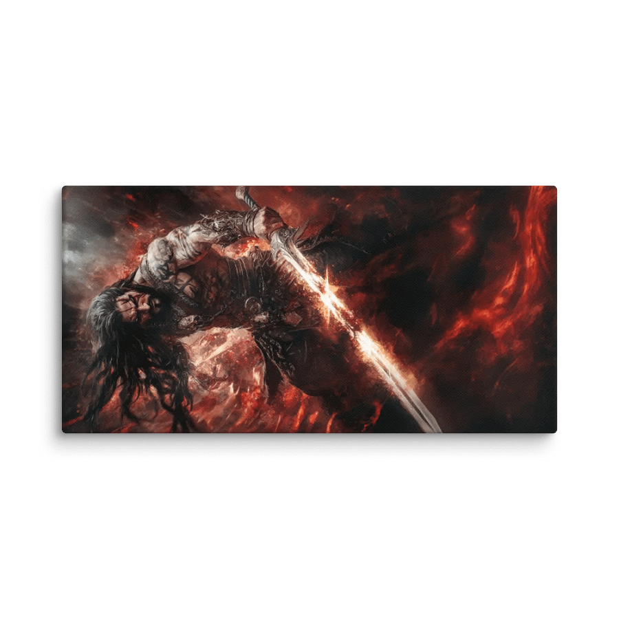 Barbarian with his sword 01 - Canvas product image (1)
