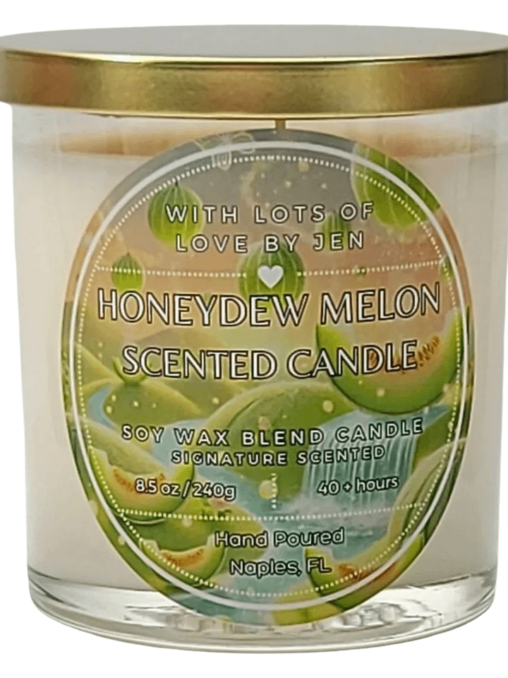 With Lots Of Love By Jen Honeydew Melon Scented Candle product image (1)